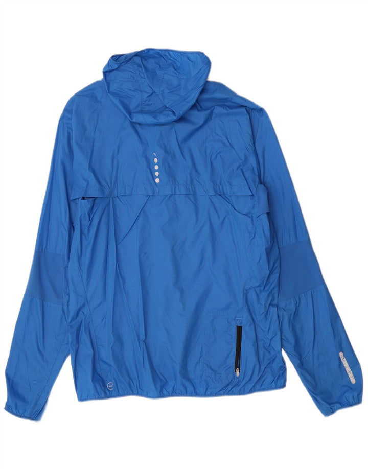 Jachetă de ploaie cu glugă Puma pentru bărbați UK 42 XL Blue Check Nylon