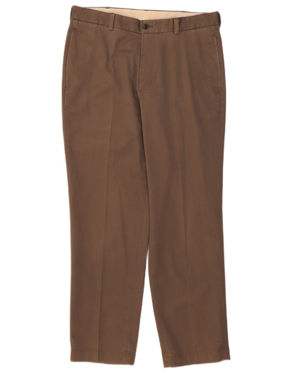 Pantaloni chino drepți pentru bărbați Brooks Brothers Clark W34 L30, bumbac bej