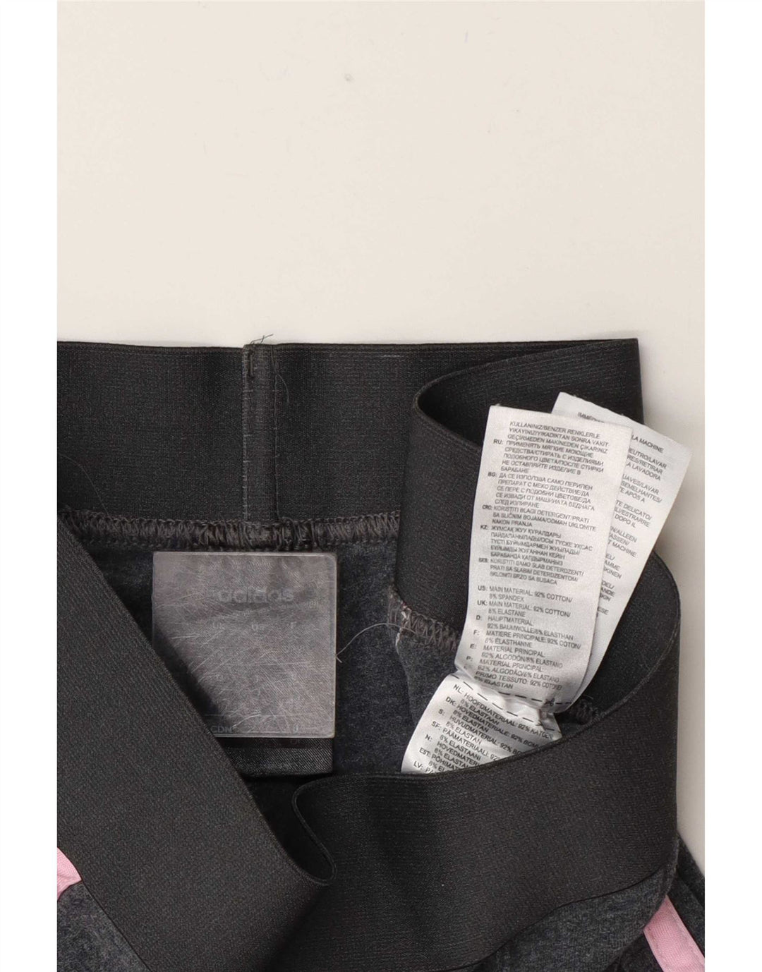 Leggings pentru femei Adidas UK 10, bumbac gri mic