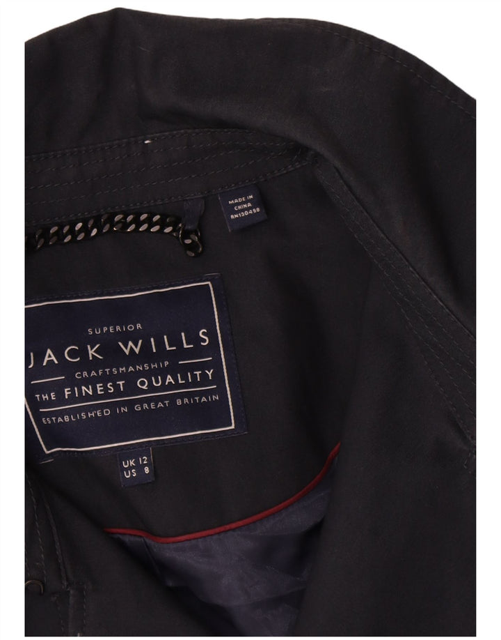 Trench pentru femei Jack Wills UK 12 Medium Bluemarin Bumbac