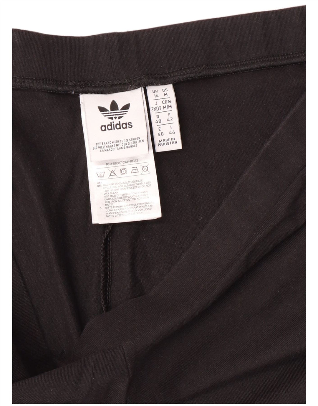 Leggings pentru femei Adidas UK 14 mediu negru bumbac