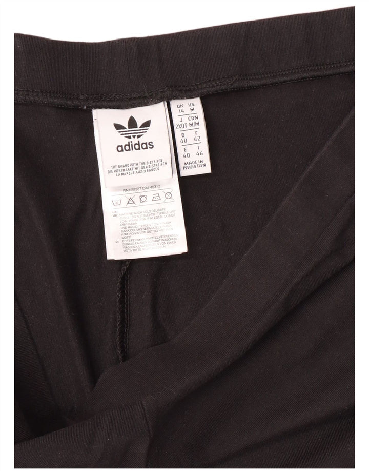 Leggings pentru femei Adidas UK 14 mediu negru bumbac