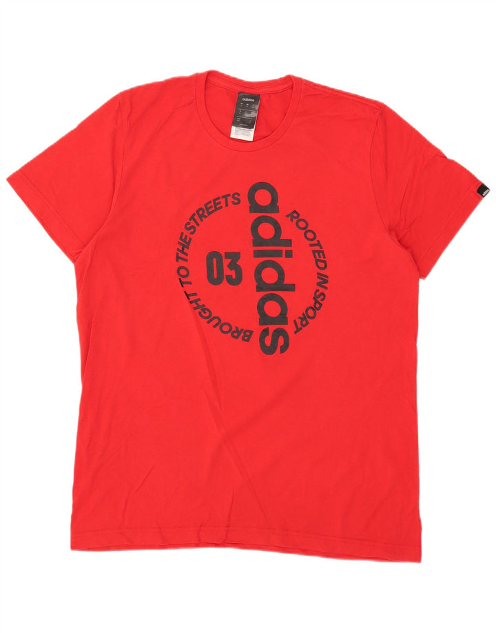 Tricou grafic pentru bărbați Adidas Top Medium Red