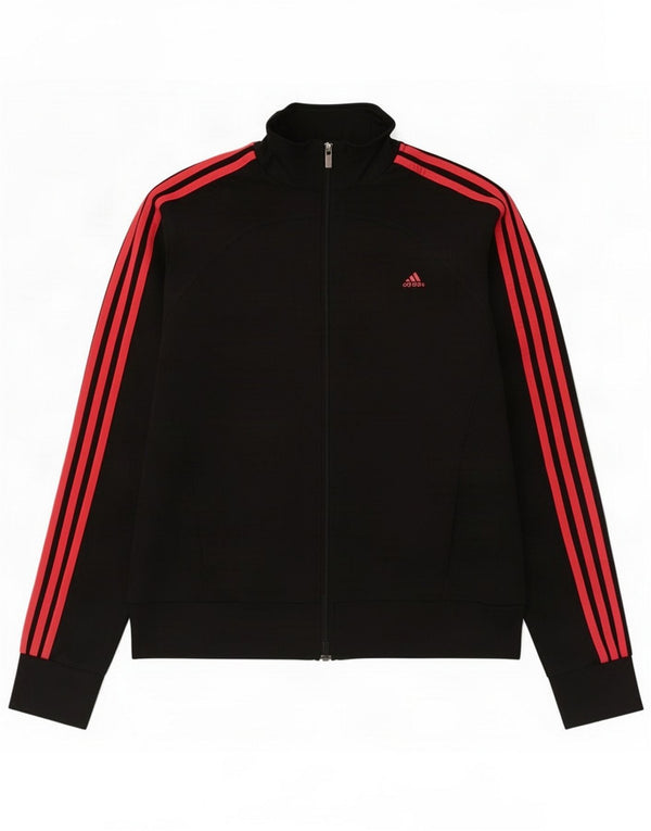 Adidas Climalite Trening Top Jacket UK 16/18 Large Black Polyester