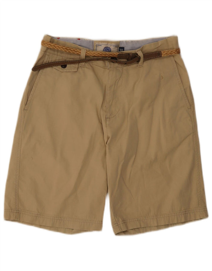 Pantaloni scurți chino pentru bărbați Franklin Marshall W30, bumbac mediu bej