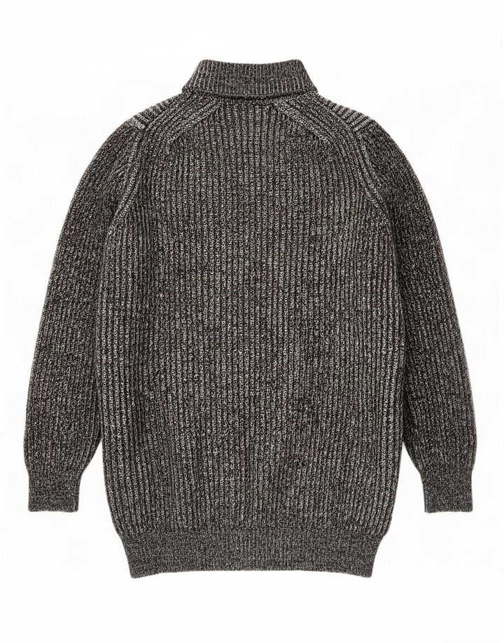 Pulover pentru femei Zara cu paragate cu gât rulat, UK 14 Medium Gri Pete
