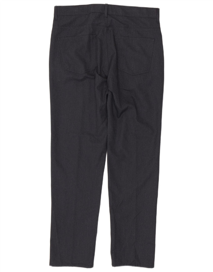 Pantaloni de costum drepți pentru bărbați Marks & Spencer L34 L33 Poliester bleumarin