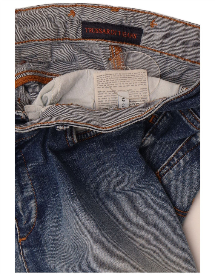 Trussardi blugi skinny distressed pentru femei W29 L32 albastru