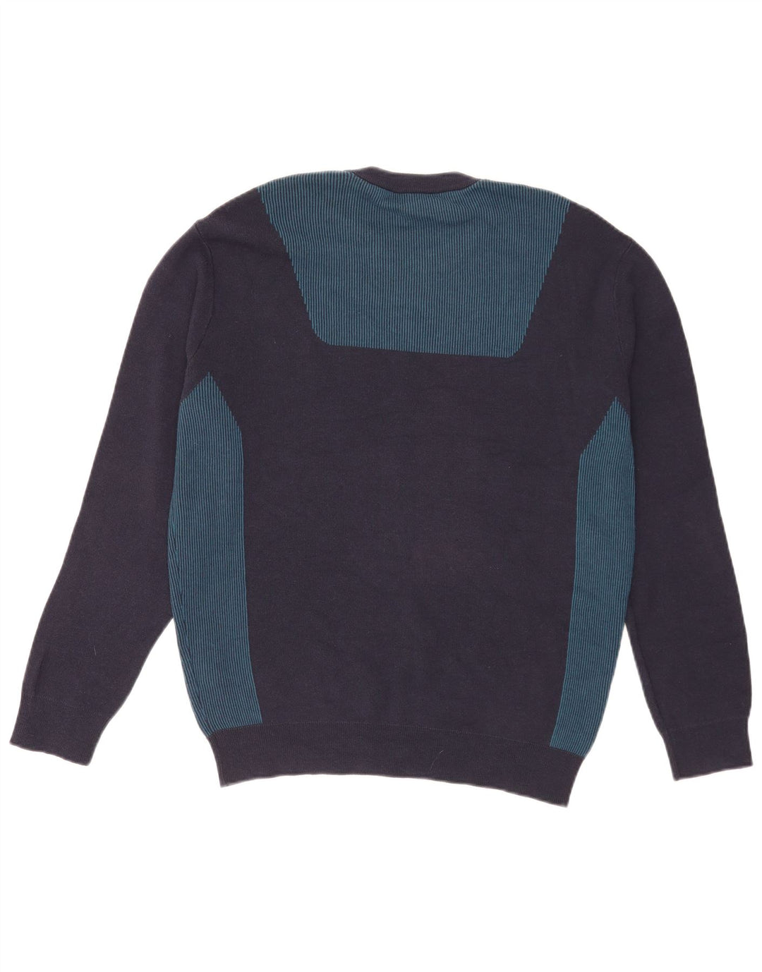 Pulover pentru bărbați Lacoste cu decolteu rotund, mărime 4, mediu, bleumarin, color block