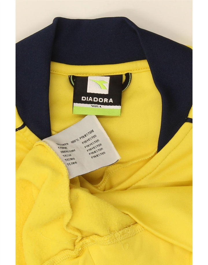 Pulover Diadora pentru bărbați, mare, galben, poliester color bloc
