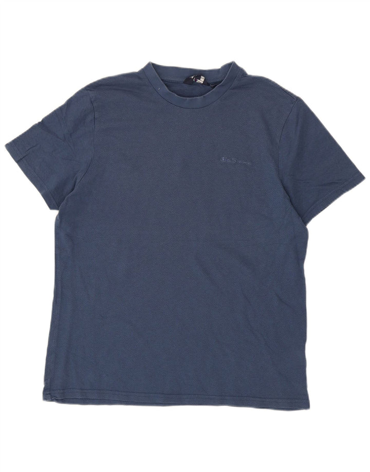 Tricou Ben Sherman pentru bărbați Top mediu din bumbac bleumarin