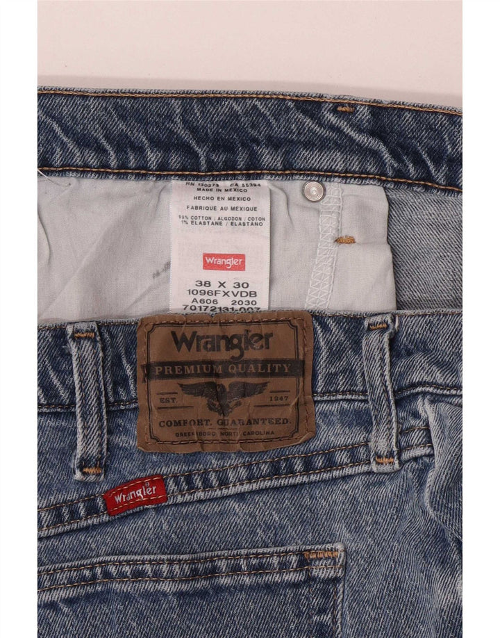 Blugi drepti pentru bărbați Wrangler W38 L30 Bumbac albastru