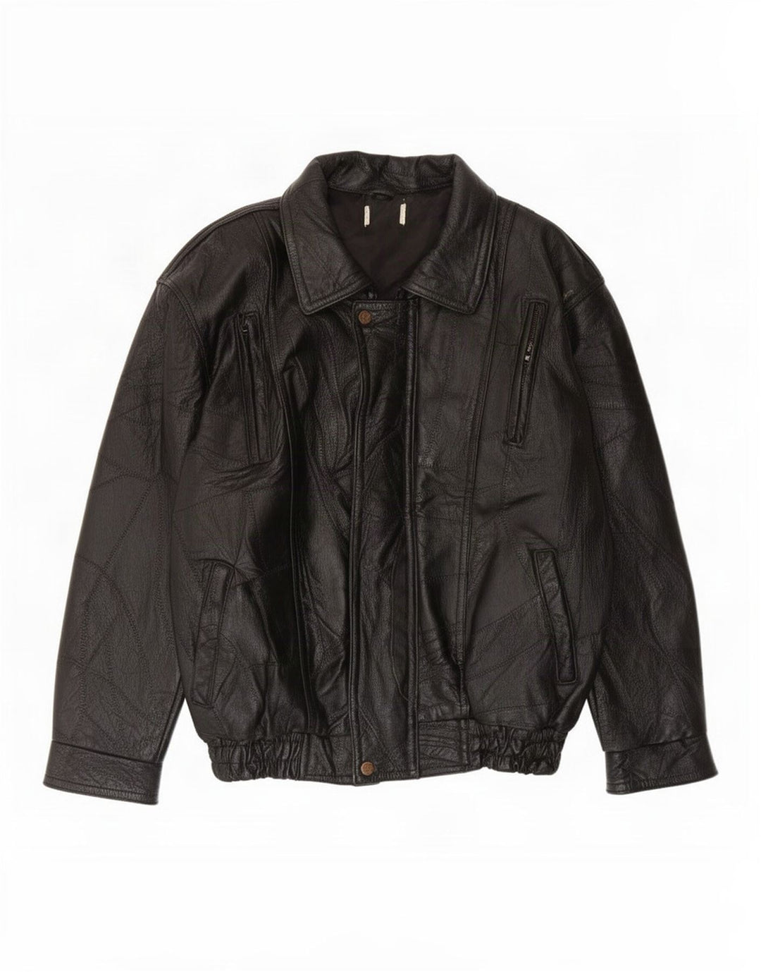Jachetă de piele vintage pentru bărbați UK 38 Medium Black