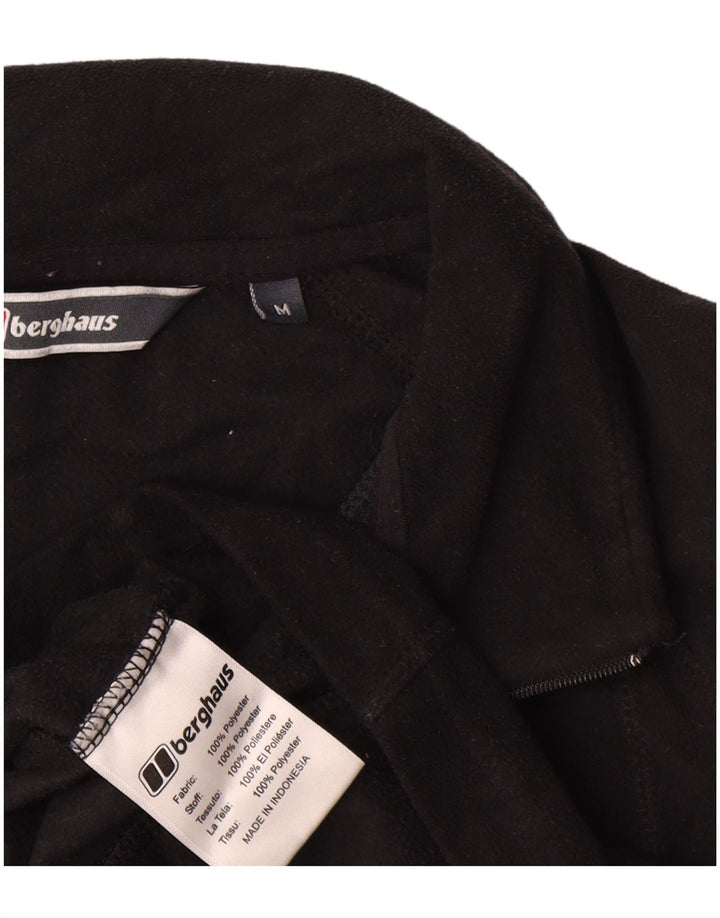 Jumper pentru bărbați Berghaus, cu fermoar și gât, poliester mediu negru