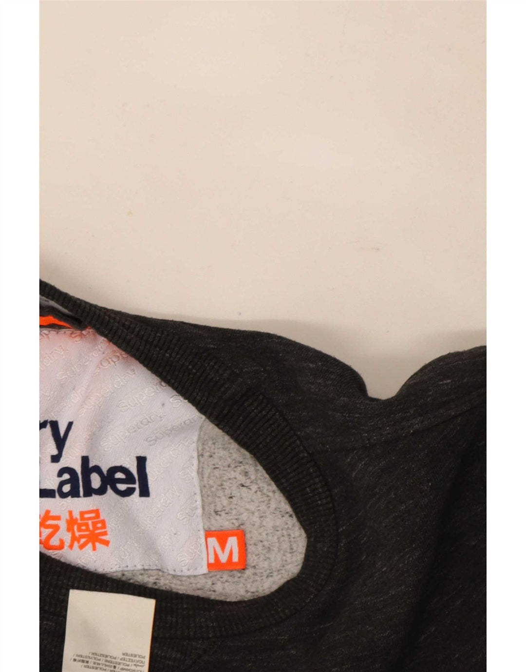 Pulover Superdry pentru bărbați, bumbac cu pete, gri mediu
