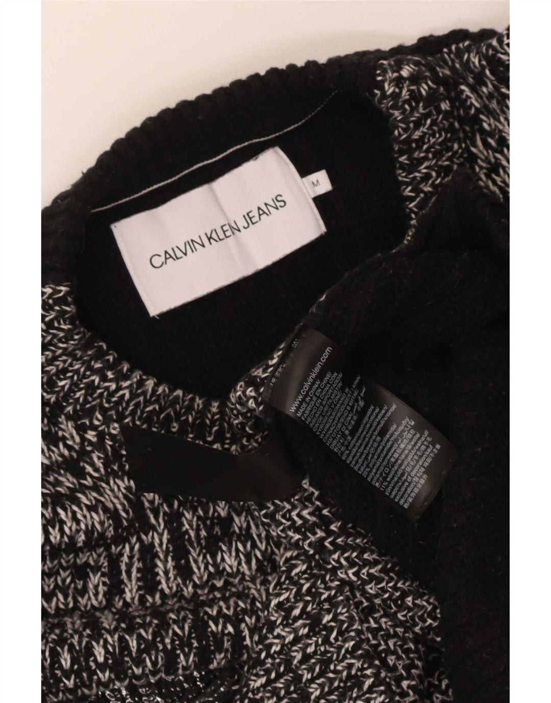 Pulover Calvin Klein Jeans pentru bărbați, cu gât crew, pete mediu gri
