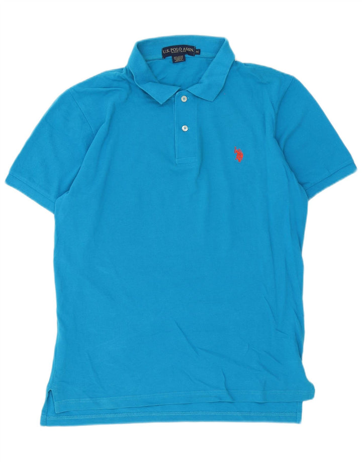 U.S. Polo Assn. Tricou polo pentru bărbați, bumbac albastru mediu
