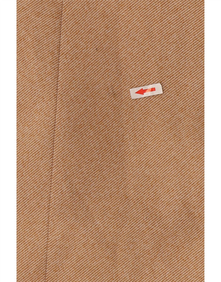 Palton dublu pentru femei Zara UK 14 Medium Bej Poliester