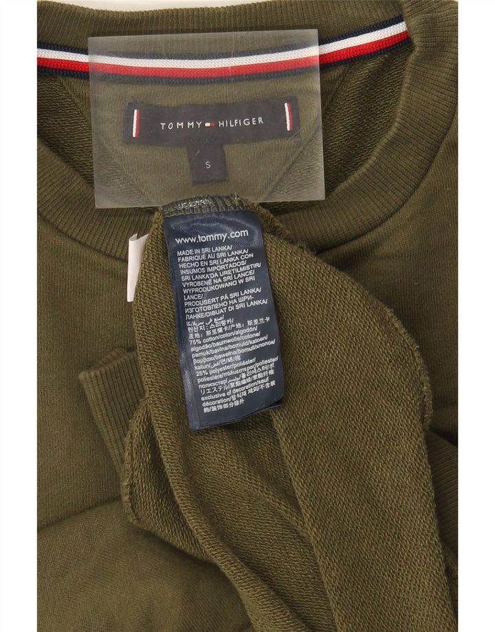 Hanorac grafic pentru bărbați Tommy Hilfiger Pulover mic din bumbac kaki