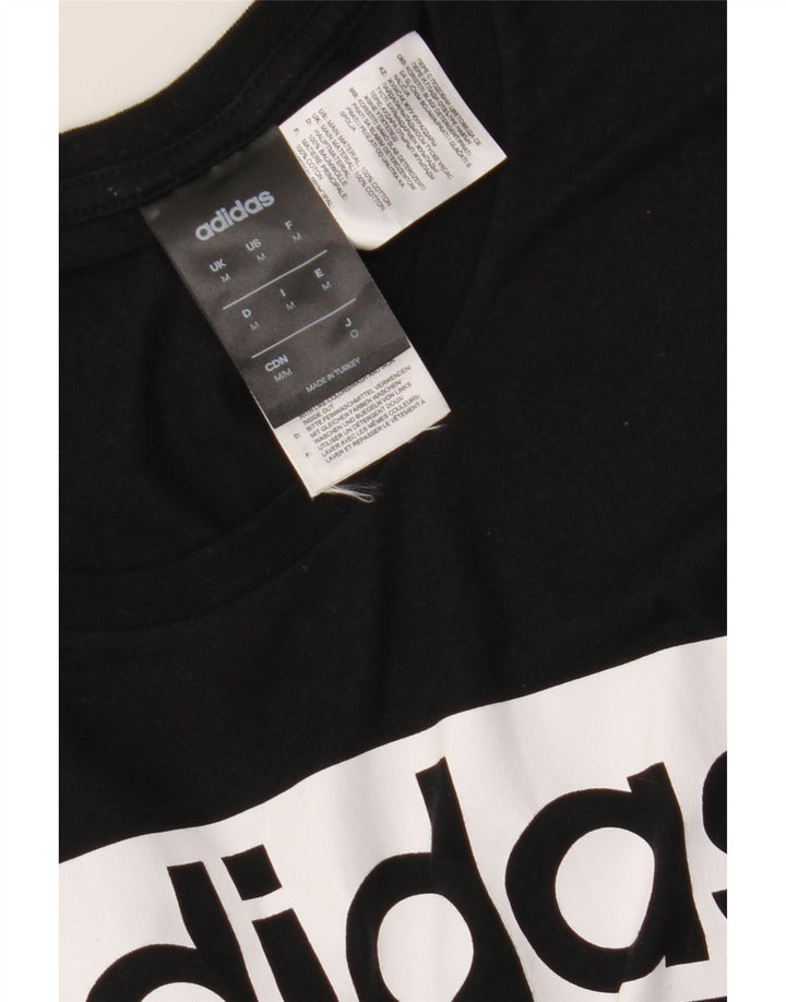 Tricou grafic Adidas pentru bărbați Top mediu negru bumbac