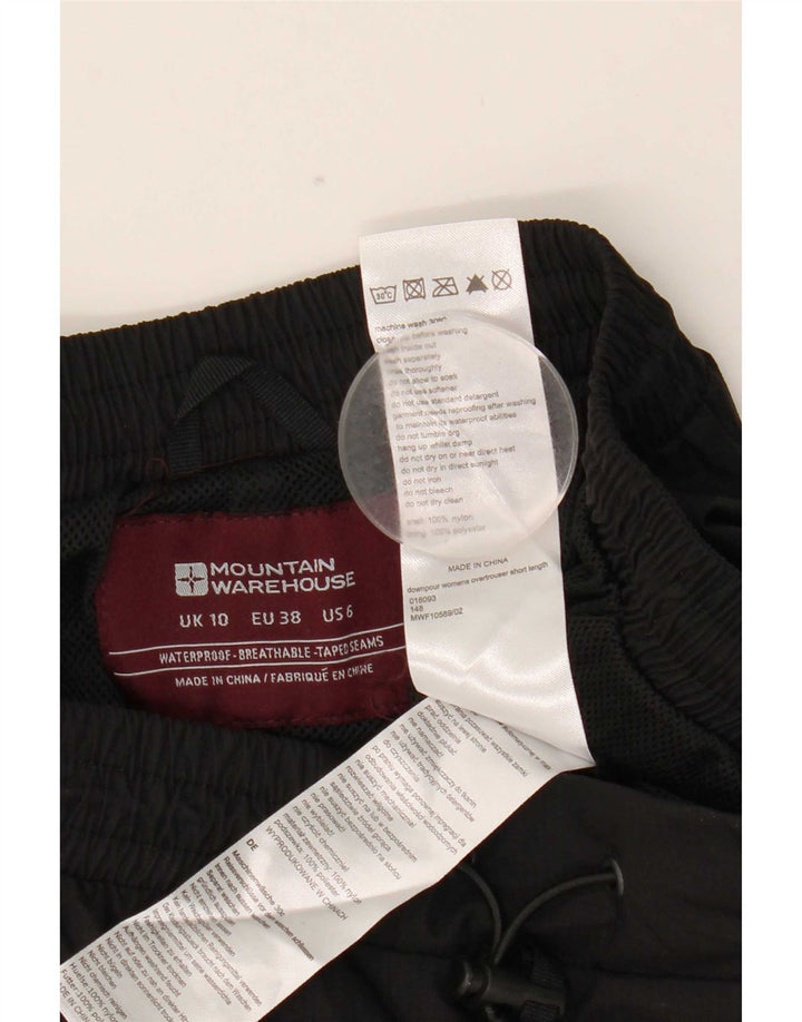 Mountain Warehouse Pantaloni impermeabili pentru femei UK 10 Small Black Nylon