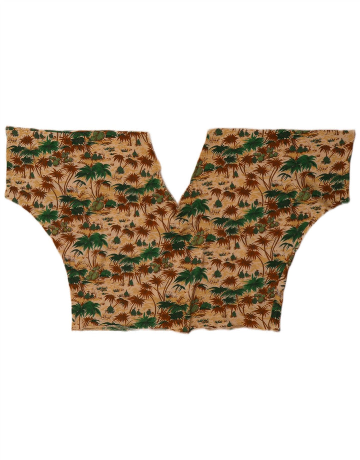 Crop Top Vintage pentru femei UK 12 Medium Multicolor Hawaiian