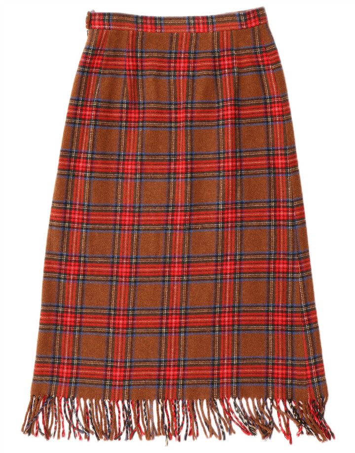 Fustă A-Line pentru Damă Vintage W26 Mic Maro Check