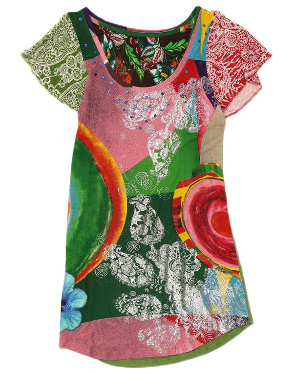Rochie tunică grafică Desigual pentru femei UK 8 Mic Multicolor Paisley