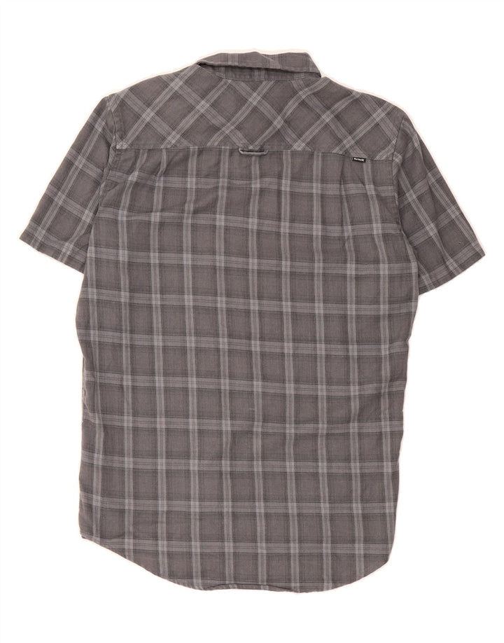 HURLEY Mens Short Sleeve Shirt Medium Grey Check Cotton Vintage Hurley and Second-Hand Hurley from Messina Hembry 