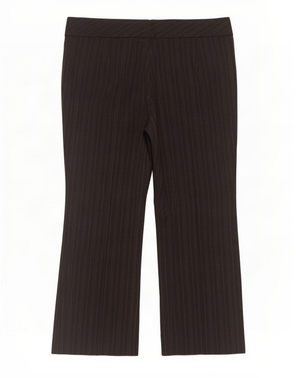 Pantaloni de costum pentru femei Marks & Spencer UK 20 2XL W44 L28 gri cu dungi