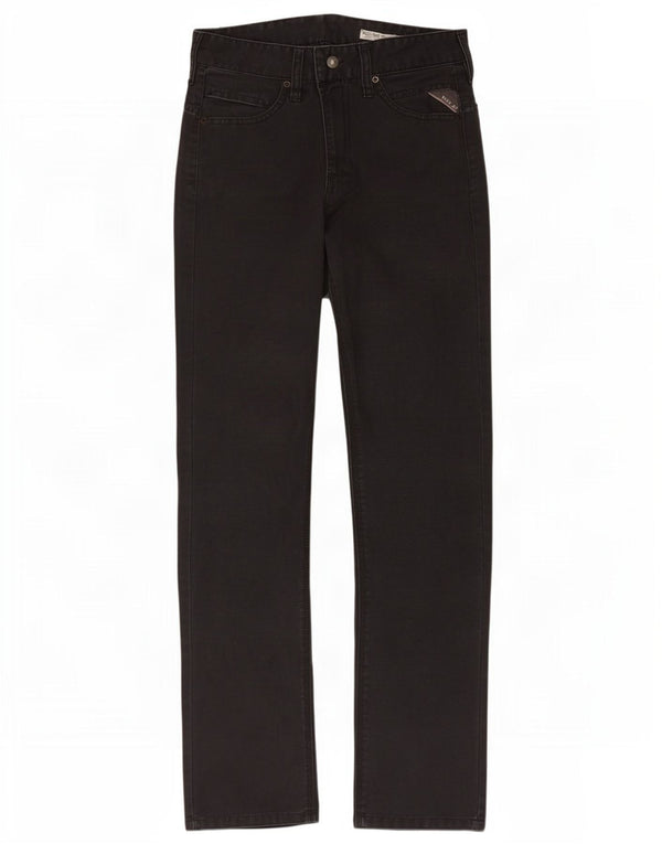 Pantaloni casual drepti pentru bărbați Replay W29 L32 bumbac negru