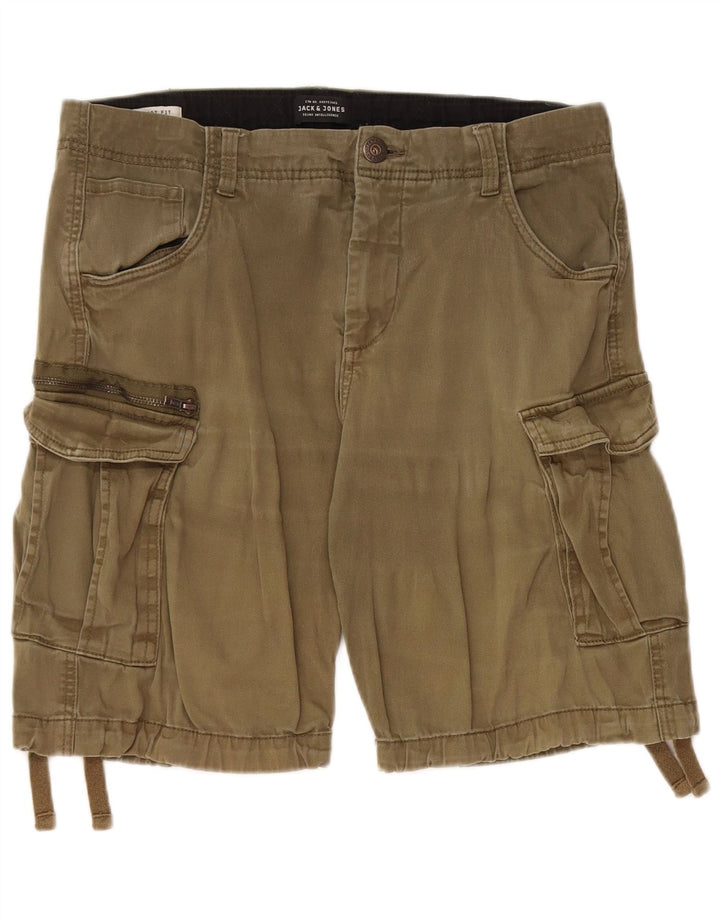 Pantaloni scurti cargo Jack & Jones pentru bărbați, mari W34, bumbac kaki