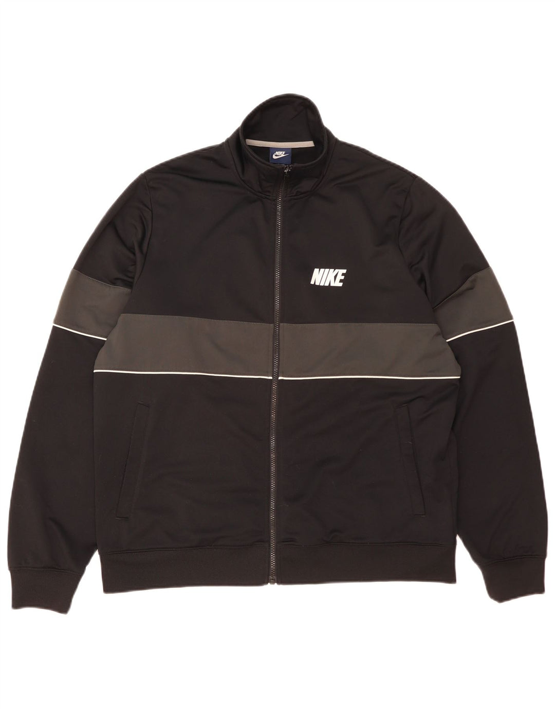 Jachetă de trening pentru bărbați Nike XL, poliester color bloc negru