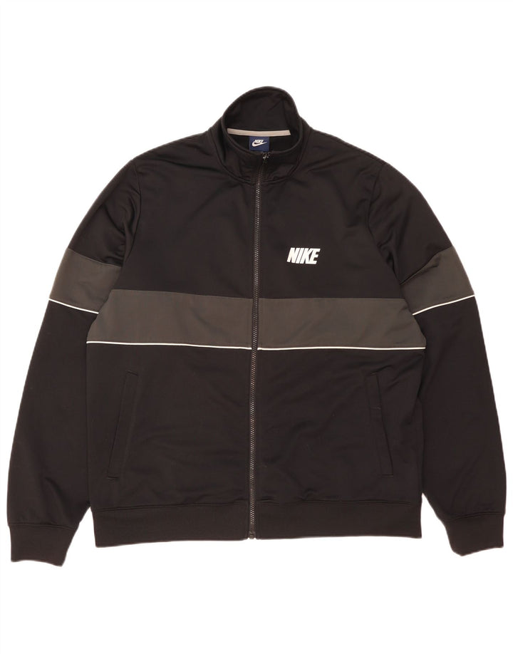Jachetă de trening pentru bărbați Nike XL, poliester color bloc negru