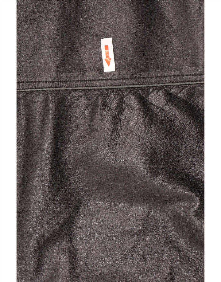 Jachetă din piele pentru bărbați Conbipel, cu glugă, IT 56 2XL, neagră