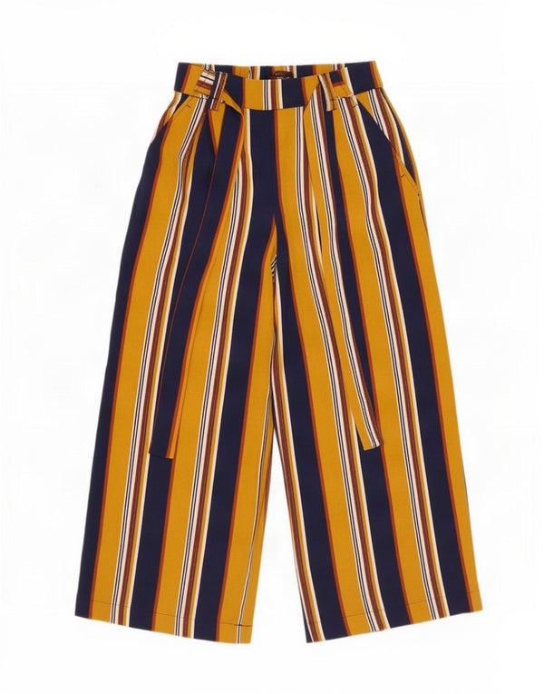 Pantaloni tăiați pentru femei Zara XS W24 L23, cu dungi multicolore