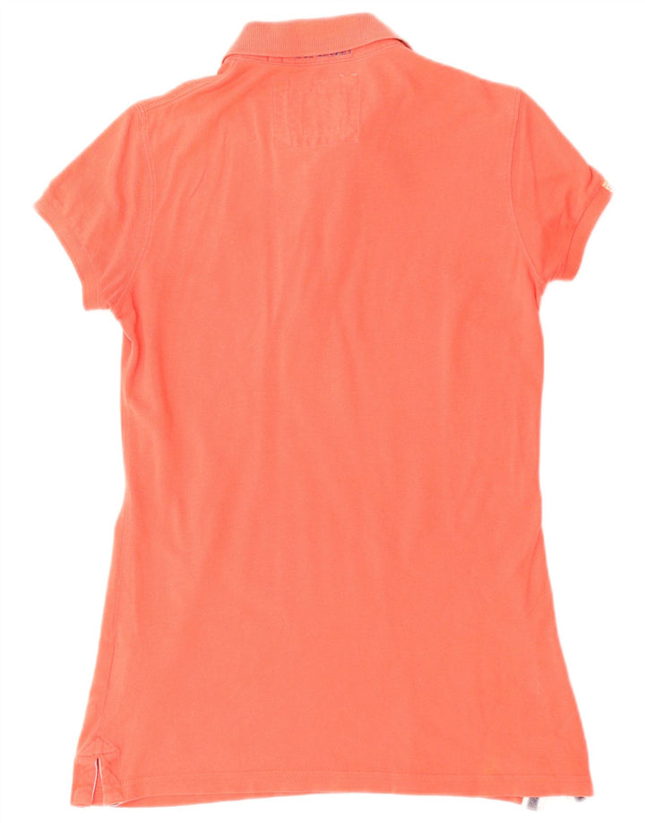 Tricou polo Superdry pentru femei UK 14 mare bumbac roșu