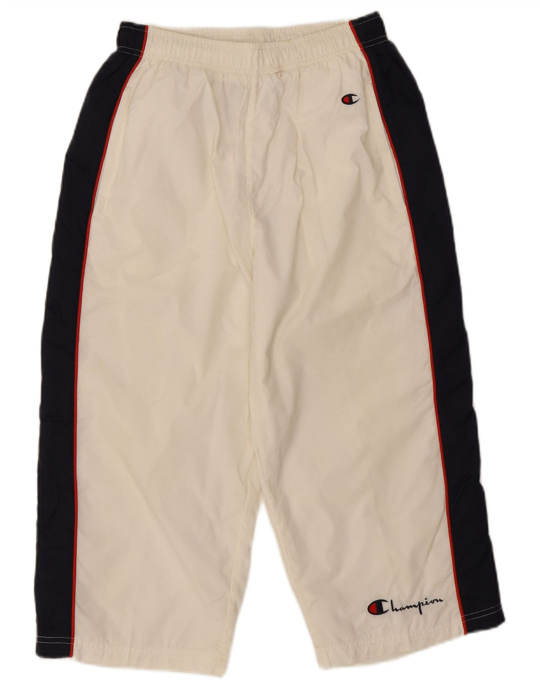 Pantaloni de trening Capri pentru bărbați Champion, alb, nailon color bloc