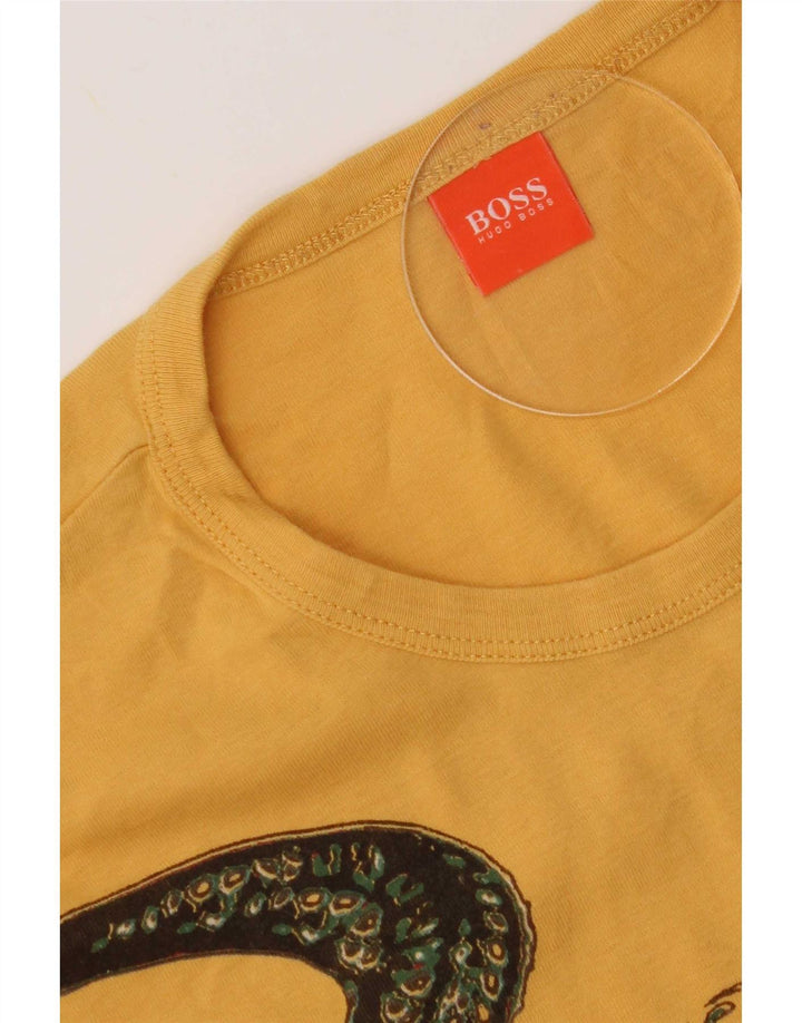 Tricou grafic pentru bărbați Hugo Boss Top XL Galben