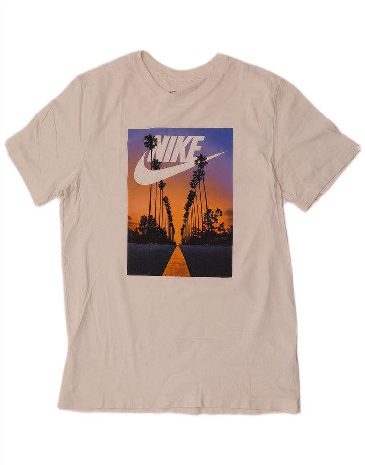 Tricou grafic pentru bărbați Nike Top Medium White Bumbac