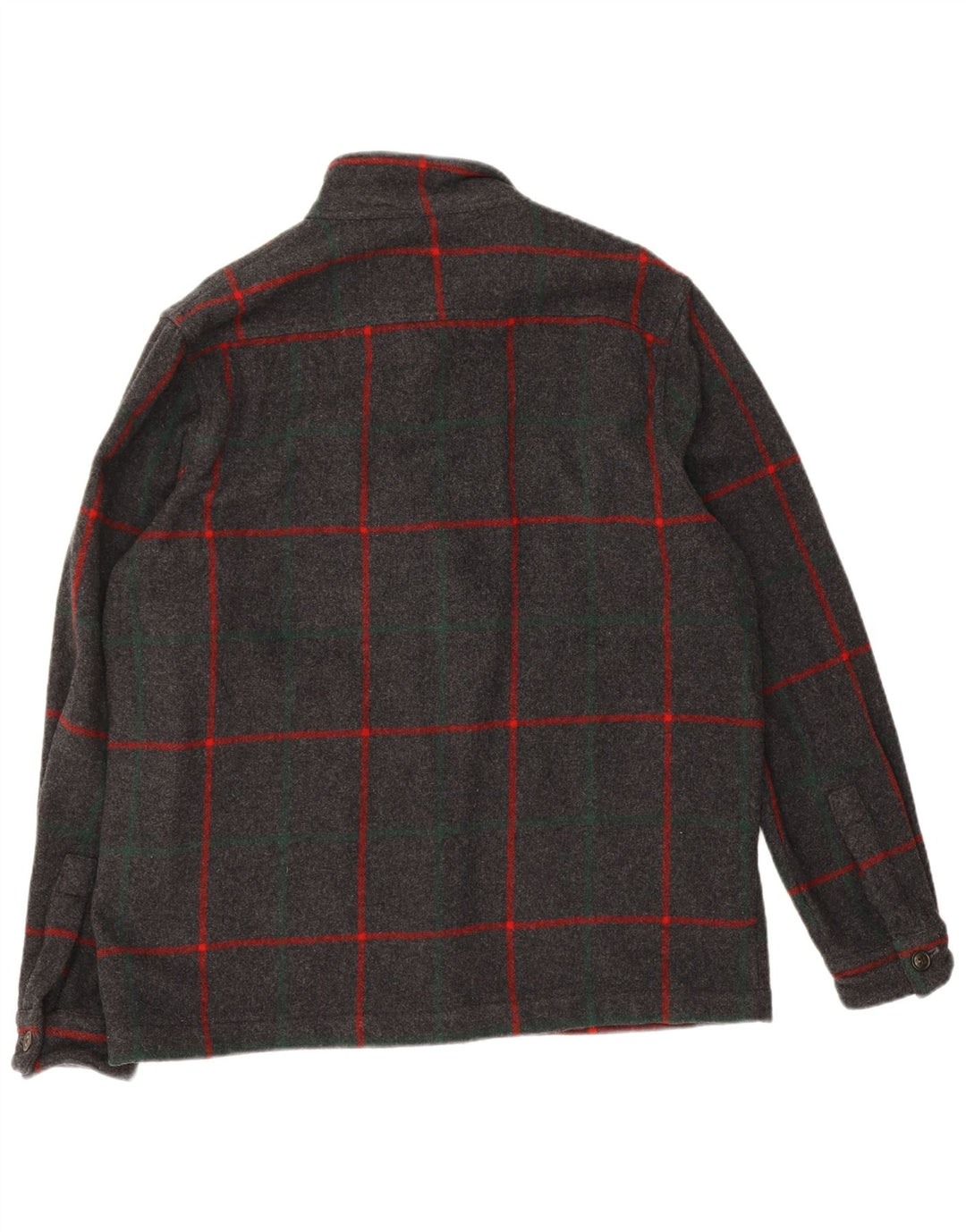 Jachetă Bomber pentru bărbați Woolrich UK 40 Lână mare cu carouri gri