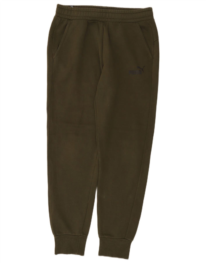 Pantaloni de trening Puma pentru bărbați Joggeri, bumbac mediu kaki