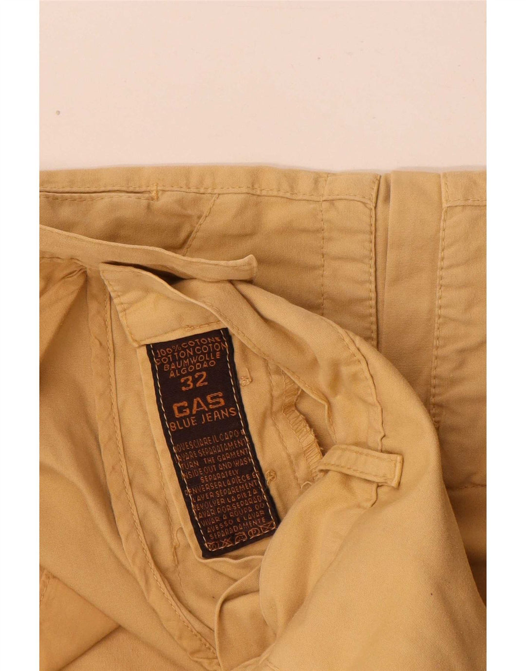 Pantaloni scurți cargo pentru bărbați Gas W32 bumbac mediu bej