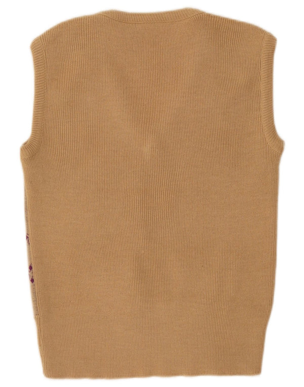 Vestă Vintage bărbați Tank Top Mic Bej Geometric