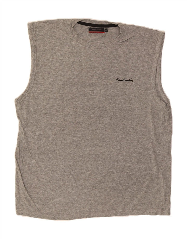 PIERRE CARDIN Mens Vest Top 2XL Grey Cotton Vintage Pierre Cardin and Second-Hand Pierre Cardin from Messina Hembry 