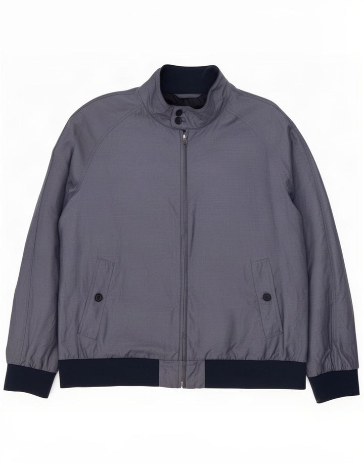 Geacă bomber pentru bărbați Marks & Spencer UK 46 3XL Bumbac color bloc albastru