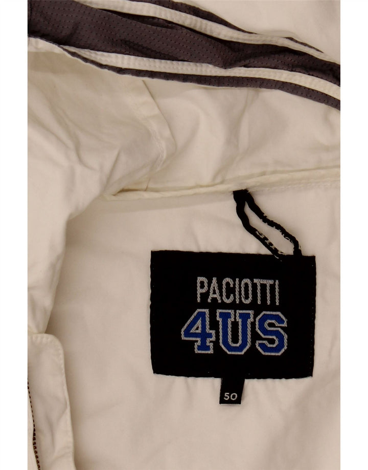 Cesare Paciotti 4US Jachetă bomber cu glugă pentru bărbați IT 50 Large Off White
