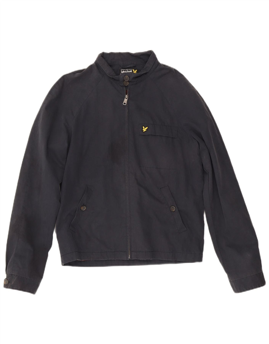 Jachetă bomber pentru bărbați Lyle & Scott UK 38, mediu, bleumarin, bumbac