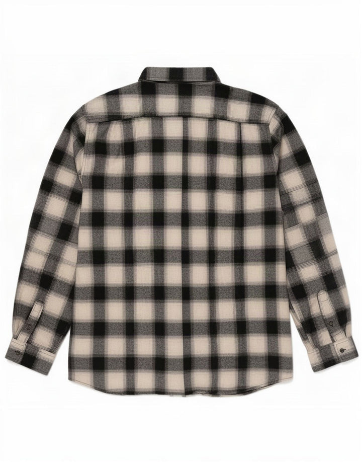 Cămașă de flanel pentru bărbați Lee, 2XL, bumbac negru cu carouri