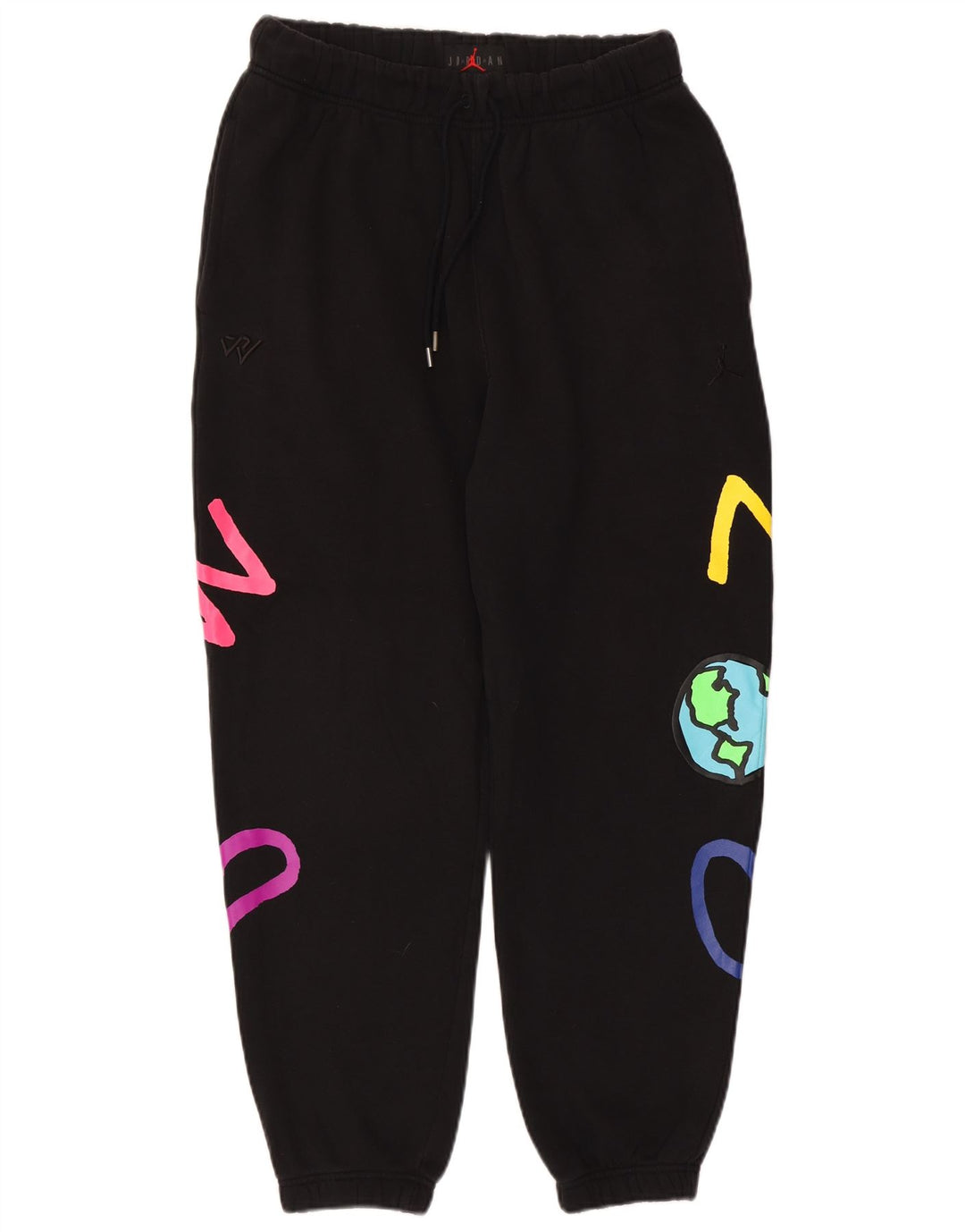 Pantaloni de trening Jordan grafic pentru bărbați Pantaloni de jogging, bumbac mediu negru